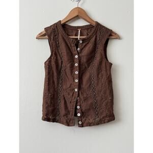 Free People XXS Jae Knit Tank Top in Brown